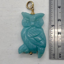 Load image into Gallery viewer, Amazonite Owl 14K Gold Filled Pendant | 1 3/4&quot; Long | Blue | 1 Pendant |
