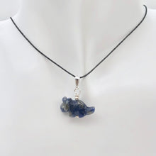 Load image into Gallery viewer, Sodalite Triceratops Dinosaur with Sterling Silver Pendant 509303SDS | 22x12x7.5mm (Triceratops), 5.5mm (Bail Opening), 7/8&quot; (Long) | Blue - PremiumBead Alternate Image 3
