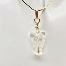 Load image into Gallery viewer, On the Wings of Angels Quartz 14K Gold Filled 1.5&quot; Long Pendant 509284QZG - PremiumBead Alternate Image 4
