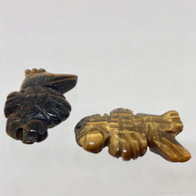 Load image into Gallery viewer, 2 Tiger&#39;S Eye Carved Seahorse Beads | 24x14x6mm | Gold - PremiumBead Alternate Image 3
