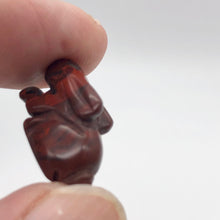 Load image into Gallery viewer, Hoppity Hand Carved Breciated Jasper Bunny Rabbit Figurine | 21x11x8mm | Red - PremiumBead Primary Image 1
