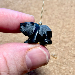 Adorable! Carved Onyx Panda Bear 14Kgf Pendant | 19x14x10mm (Panda) 4mm (Bail Opening) | Black - PremiumBead Alternate Image 2