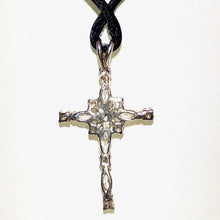 Load image into Gallery viewer, Shimmering Cubic Zirconia &amp; Sterling Cross Pendant 10549 - PremiumBead Alternate Image 2
