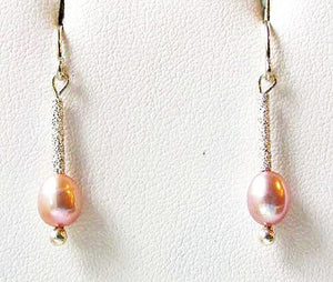 Stardust Pink Pearls with Solid Sterling Silver Earrings 6553 - PremiumBead Alternate Image 3