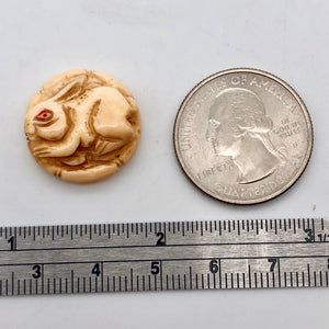 Hand Carved Bunny Rabbit Waterbuffalo Bone Bead | 1 Bead | 20x9mm | 8626 - PremiumBead Alternate Image 6