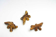 Load image into Gallery viewer, Gators 2 Carved Tigereye Alligator Beads | 28x14x7mm | Golden Brown - PremiumBead Primary Image 1
