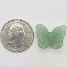 Load image into Gallery viewer, Fluttering 2 Aventurine Butterfly Beads | 21x18x5mm | Green - PremiumBead Alternate Image 4
