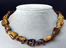 Load image into Gallery viewer, Namaste 2 Hand Carved Tiger&#39;s Eye Buddha Beads | 18.5x16x9.5mm | Golden Brown - PremiumBead Alternate Image 4
