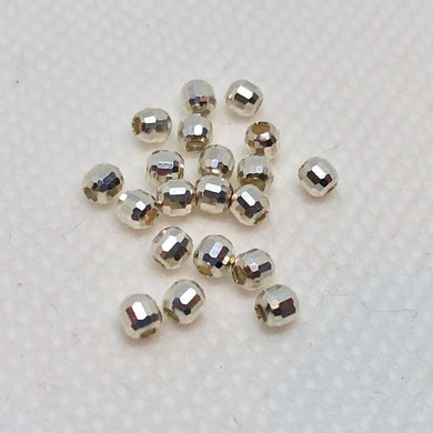 Disco 8 Diamond Laser Cut 3mm Sterling Beads 007828 - PremiumBead Primary Image 1