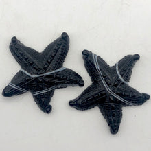 Load image into Gallery viewer, Stunning! Carved Sardonyx Starfish Pendant Bead | 60x9mm | Black/White | - PremiumBead Alternate Image 3
