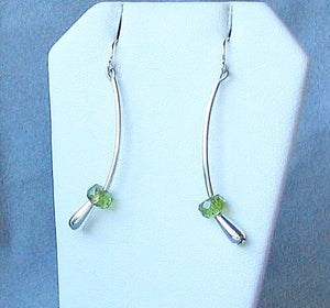 Green Peridot & 925 Sterling Silver Earrings 6487 - PremiumBead Primary Image 1