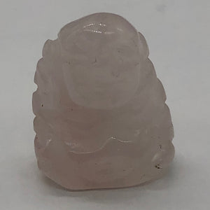 Namaste Rose Quartz Buddha Figurine Worry-Stone | 19x15x9mm | Pink