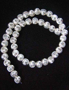 8 Beads of Sparkling Laser Cut Sterling Silver Beads 8596 - PremiumBead Alternate Image 4