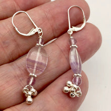 Load image into Gallery viewer, Enchanting Fluorite 15x10mm Bead Dangle Silver Lever Back Earrings! | 2&quot; Long |
