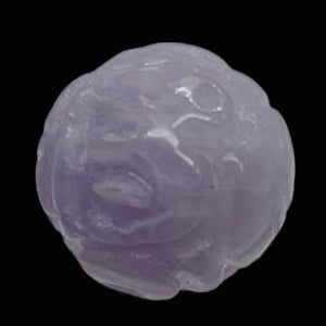 Jade AAA Carved Round Bead | 12mm | Lavender | 1 Bead