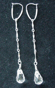 Sparkling Quartz Solid Sterling Silver Earrings 300031 - PremiumBead Alternate Image 2