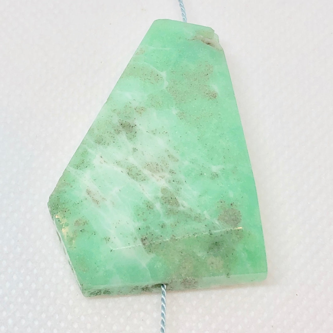 95cts Faceted Chrysoprase Nugget Bead Huge 10134B - PremiumBead Primary Image 1