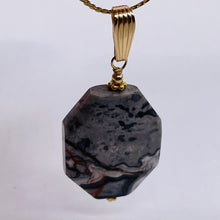 Load image into Gallery viewer, Picasso Jasper 14K Gold Filled Drop/Dangle | 1 3/4&quot; Long | Gray/Black| 1 Pendant
