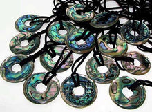 Load image into Gallery viewer, AAA Natural Abalone Pi Circle Pendant Necklace 107220 - PremiumBead Alternate Image 3
