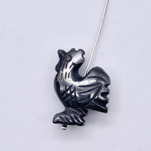Load image into Gallery viewer, 2 Cute Carved Hematite Rooster Beads | 21x16x7.5mm | Graphite - PremiumBead Alternate Image 5
