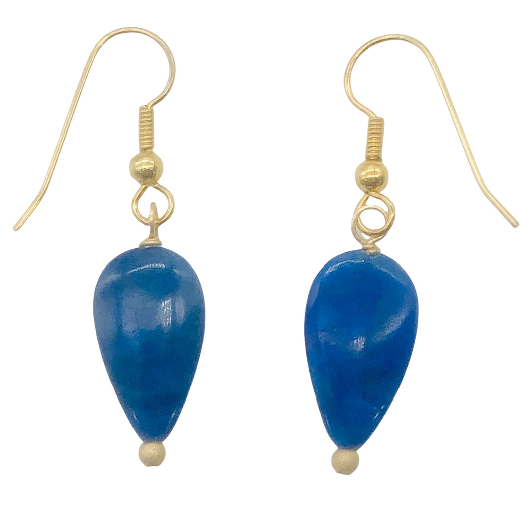 Lapis Lazuli and14K Gold Filled Earrings | 1 5/8