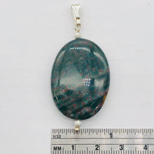 Load image into Gallery viewer, Rare Bloodstone Sterling Silver Oval Pendant with Quartz Crystal | 2&quot; Long |
