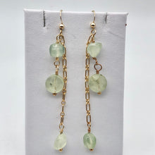 Load image into Gallery viewer, Dazzling Minty Green Natural Prehnite and 14Kgf Earrings - PremiumBead Primary Image 1
