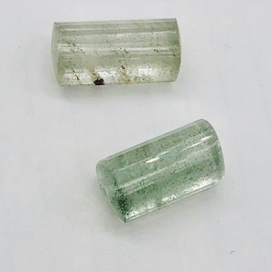 Garden Quartz Lodalite Triangle | 20x11x11mm | Green | 2 Bead