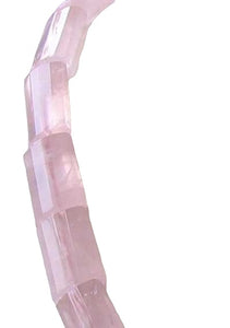 Lovely Rose Quartz Faceted 18x12mm Rectangle Bead 8 inch Strand 9336HS