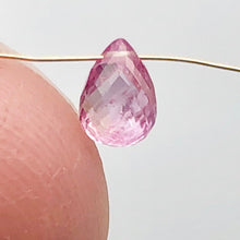 Load image into Gallery viewer, AAA Natural Brilliant Pink Sapphire .72cts Briolette Bead | 6x4mm |.72ct | Pink|
