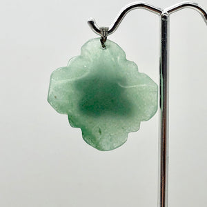 Ribbit Hematite Frog On Aventurine Lily pad Pendant | 28x28.5x11mm |