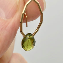Load image into Gallery viewer, Natural Green Peridot Briolette &amp;14k Earrings 200867 - PremiumBead Alternate Image 3
