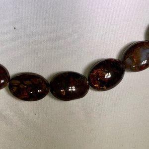 2 Extremely Rare Red Pietersite Flat Oval 14x10x5.5mm Beads 7301 - PremiumBead Primary Image 1