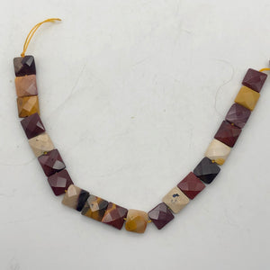 Mookaite Faceted Square Bead Strand!! | 10x10x5mm | Square | 40 beads | - PremiumBead Alternate Image 3