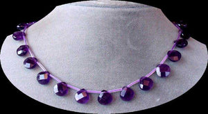 3 Amethyst Faceted Briolette Beads | 11x5mm | Imperial Purple | 4672 - PremiumBead Alternate Image 9