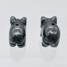 Load image into Gallery viewer, Oink 2 Carved Hematite Pig Beads | 21x13x9.5mm | Silvery Grey - PremiumBead Alternate Image 8
