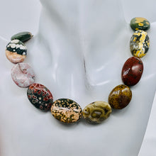 Load image into Gallery viewer, Ocean Jasper Graduated Oval Strand | 22x17x7 to 26x21x8mm | Multi-color | 17 Bds
