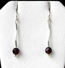Load image into Gallery viewer, Unique Sophistication Garnet &amp; Silver Earrings 6428
