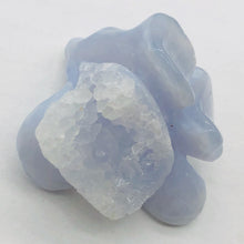 Load image into Gallery viewer, Designer's Dream! Chalcedony Druzy Crystal Flower Pendant Bead| 1 1/4"| Blue|1 |
