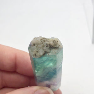 Fluorite Rainbow Crystal with Natural End |3.0x.94x.5"|Green,Blue, Purple| 1444R - PremiumBead Alternate Image 5