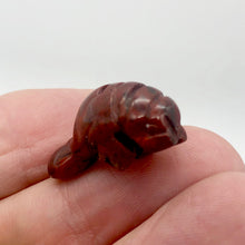 Load image into Gallery viewer, Adorable Breciated Jasper Manatee Figurine Worry-stone | 25x13x10mm | Red Brown - PremiumBead Alternate Image 2
