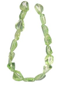 Designer Mint Green Peridot Nugget Bead Strand | 7x3x7-8x4.5x10-5x3x11mm |