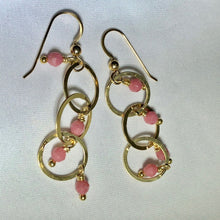 Load image into Gallery viewer, Rare Faceted Pink Rhodonite 14Kgf Earrings 309011 - PremiumBead Alternate Image 2
