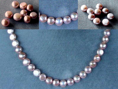 Gorgeous Peachy Pink 8mm Button FW Pearl Strand 104476 - PremiumBead Primary Image 1