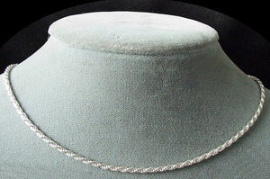 22" Italian Made 6.5 Grams of Solid 2mm Silver Rope Chain Necklace - PremiumBead Alternate Image 4
