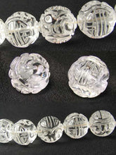 Load image into Gallery viewer, 1 Unique Hand Carved Long Life Natural Quartz 20mm 10357 | 20mm | Clear - PremiumBead Primary Image 1

