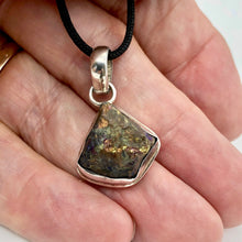 Load image into Gallery viewer, Exotic Chalcopyrite Crystal Sterling Silver Pendant! | 1 5/8x3/4&quot; | Copper | - PremiumBead Alternate Image 2
