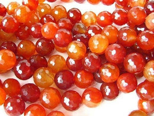 Disco Ball Facet! 18mm Natural Carnelian Bead 7261A - PremiumBead Primary Image 1