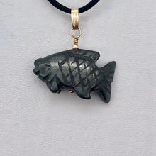 Load image into Gallery viewer, Hematite Koi Fish Pendant Necklace | Semi Precious Stone Jewelry | 14kgf Pendant - PremiumBead Alternate Image 3
