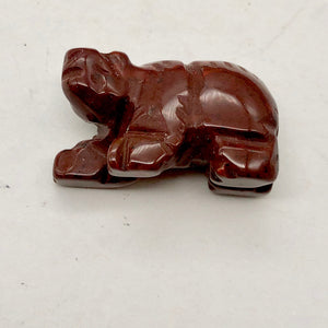 Brecciated Jasper Hand Carved Bear Figurine | 13x18x9mm | Red - PremiumBead Alternate Image 5